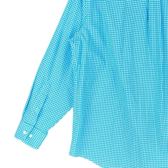 Jos. A. Bank Men's Executive Collection Button Down Plaid Teal Shirt Size L NWOT - Picture 6 of 11